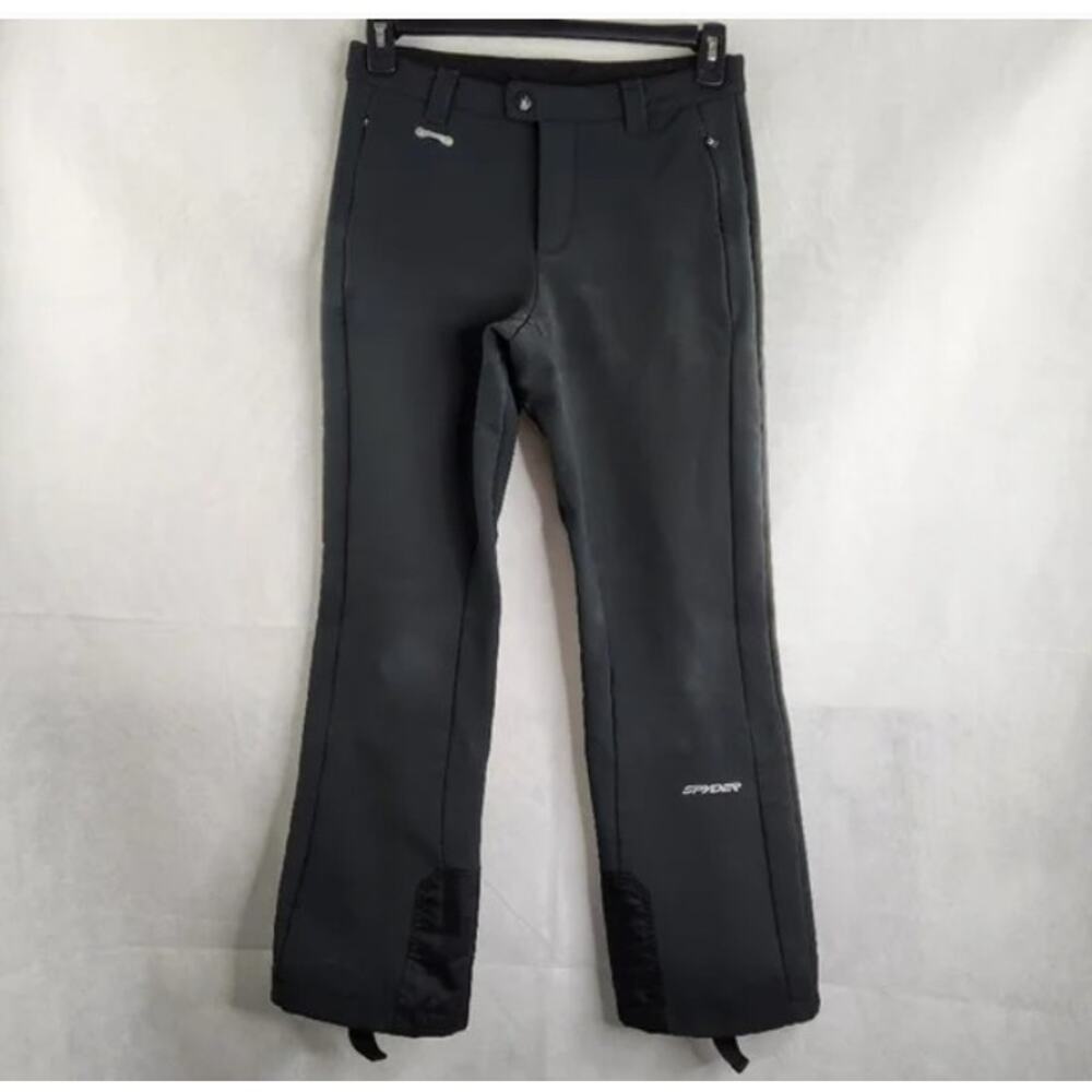Spyder Snow Pants Black Soft Shell Black Size 8 Snowboard Ski